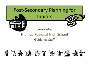 Post-Secondary Planning for Juniors