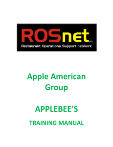 ROSnet PowerCenter - Apple American Group