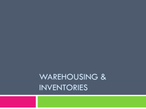 Warehousing & inventories