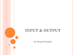 input & output