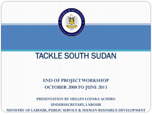 Presentation on the TACKLE project in South Sudan  pptx