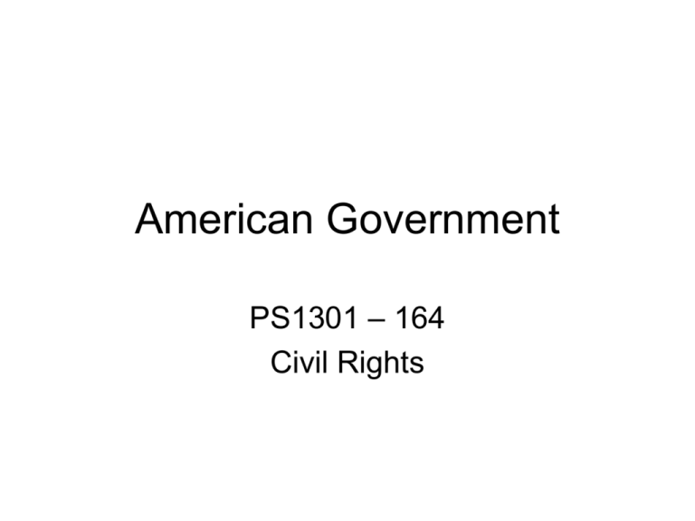 Civil Rights And Civil Liberties