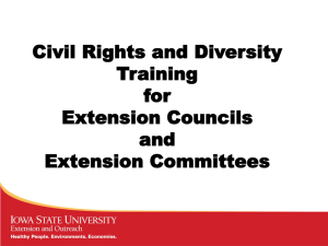 Training Outline For Extension Councils and Committees