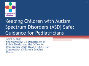 Keeping Children with Autism Spectrum Disorders (ASD) Safe