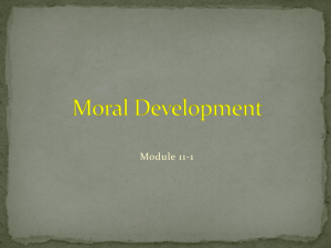 Moral Development, Values & Religion