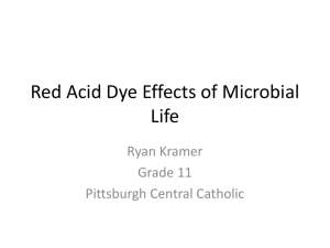 Red Acid Dye Effects of Microbial Life