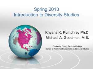 Introduction to Diversity Services, WCTC, Khyana Pumphrey, Ph.D