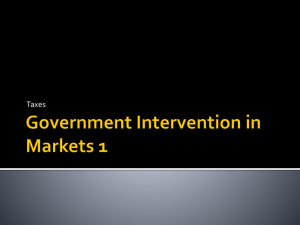 Government Intervention Indirect Taxes