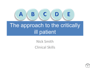 ABCDE approach to the critically ill patient