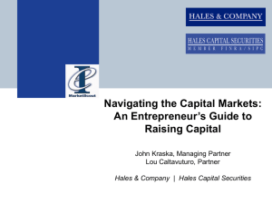 An Entrepreneur's Guide to Raising Capital