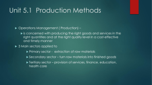 Unit 5.1 Production Methods