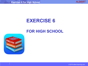 Exercise 6 For High School