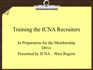 Training the ICNA recruiters.