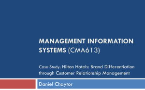 Management information systems (CMA613) CRM Case