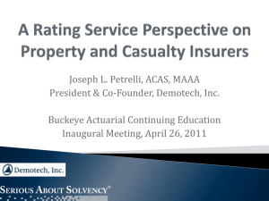 A Rating Perspective on Property and Casualty Insurers