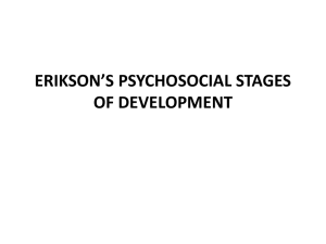 erikson's psychosocial stages of development