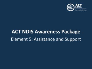 ACT NDIS Awareness Package