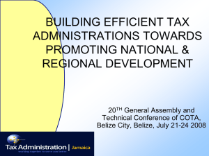 building efficient tax administrations towards promoting