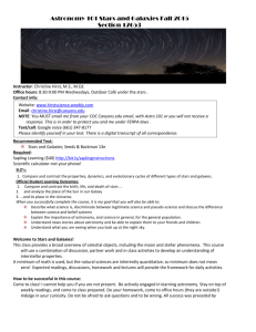 Syllabus - General Astronomy - Home