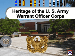 history of the us army warrant officer corps