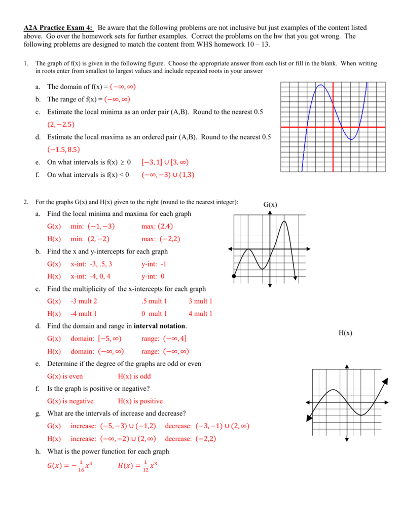 Practice Exam 3 Be Aware That The Following Problems Are Not