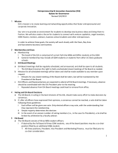 EIA Bylaws - UC Davis Graduate School of Management