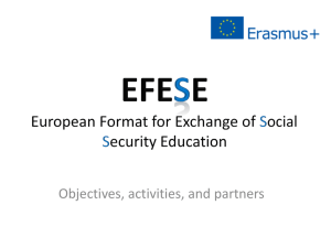 EFESE Exchange Format for Education on Social Security in Europe