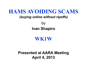 Hams Avoiding Scams by WK1W