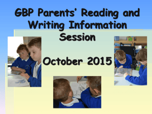 Reading and Writing Information Evening 2015