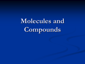 Molecules & Compounds - Faculty Server Contact
