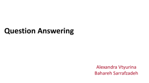 Lecture 6. Question Answering
