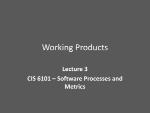 Lecture 3 - Working Products