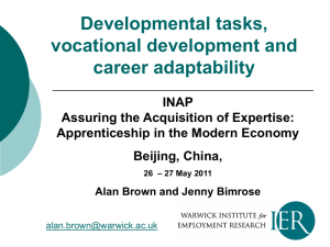 Developmental tasks, vocational development and career adaptability