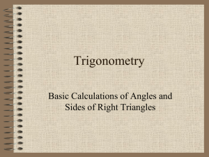 Trigonometry -the Fundamentals