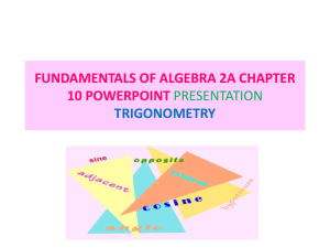 math 4a chapter 10 powerpoint presentation trigonometry