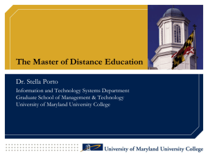 Master of Distance Education