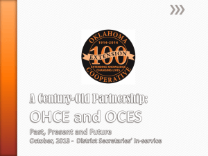 Partnership: OHCE and OCES - Oklahoma State University