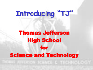 TJHSST Admissions - Thomas Jefferson High School for Science
