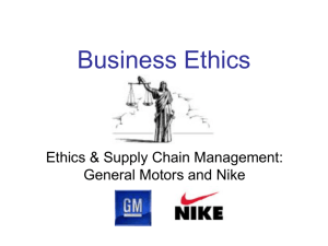 Supply Chain Management - GM and Nike