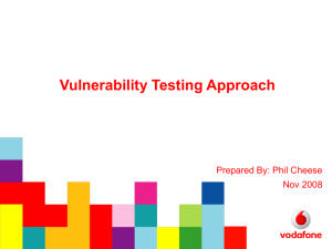 Vulnerability Testing Approach
