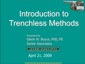 Introduction to Trenchless Methods