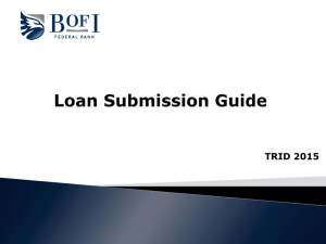 TRID Loan Submission Guide