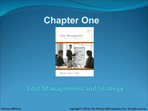 Chapter One Cost Management and Strategy: An Overview