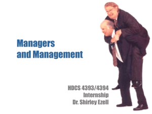 Briefing: Managers and Management
