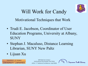 Will Work for Candy - University at Albany