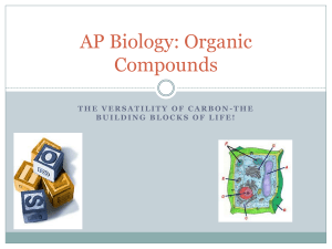 AP Biology Carbon Compounds ppt