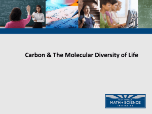 Carbon & The Molecular Diversity of Life