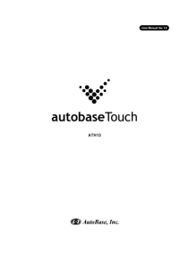 4.2 Programs for Autobase Touch Pro Pack