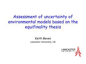 Assessment of uncertainty of environmental models based on the