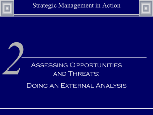 SMIA Chap 3 - Assessing Opportunities & Threats: External Analysis